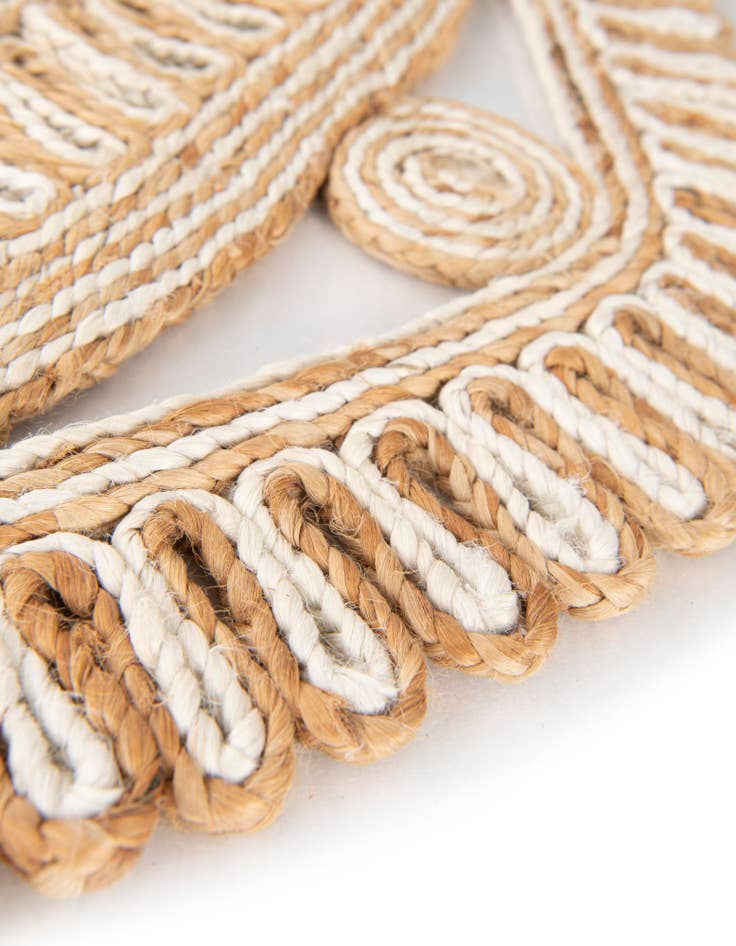 Detail image of 3' 1 x 3' 1 Handmade Braided Jute Round Rug