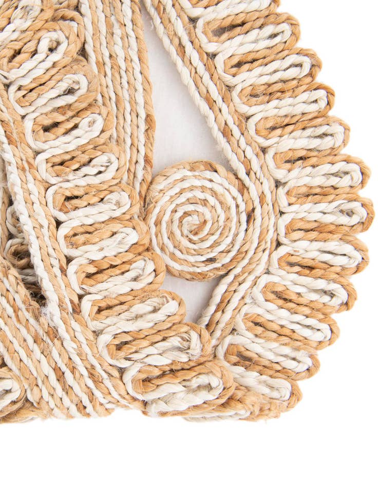 Detail image of 3' 1 x 3' 1 Handmade Braided Jute Round Rug