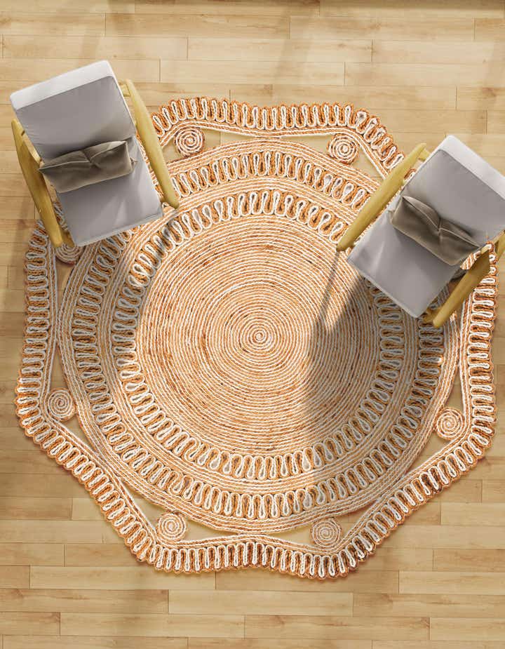 3' 1 x 3' 1 Handmade Braided Jute Round Rug