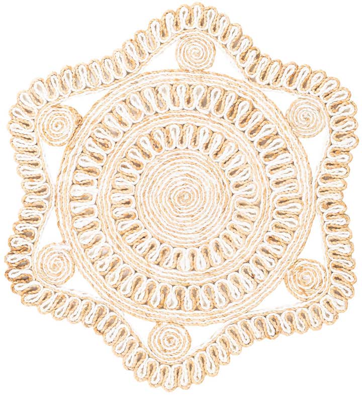3' 1 x 3' 1 Handmade Braided Jute Round Rug