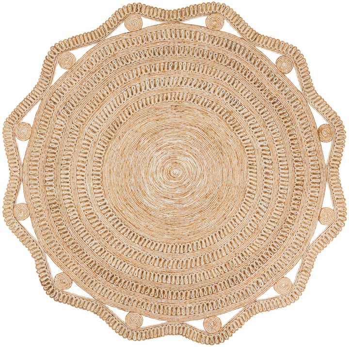 7' 10 x 7' 10 Handmade Braided Jute Round Rug