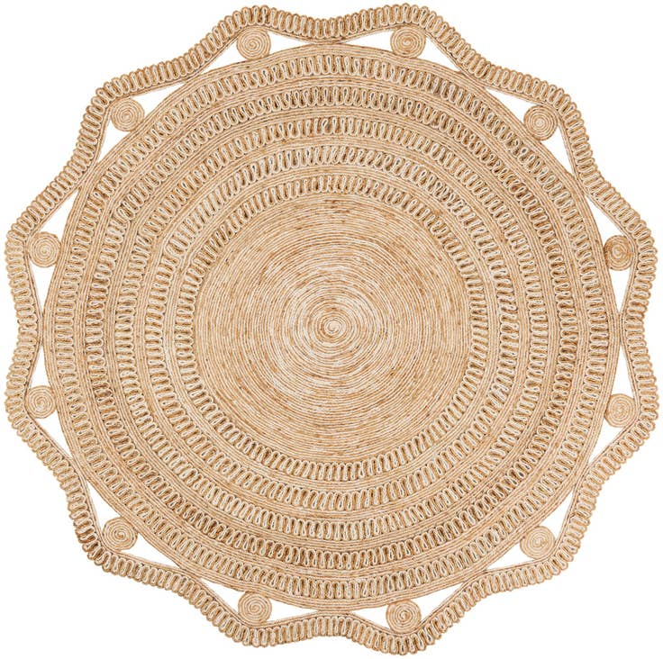 Detail image of 7' 10 x 7' 10 Handmade Braided Jute Round Rug
