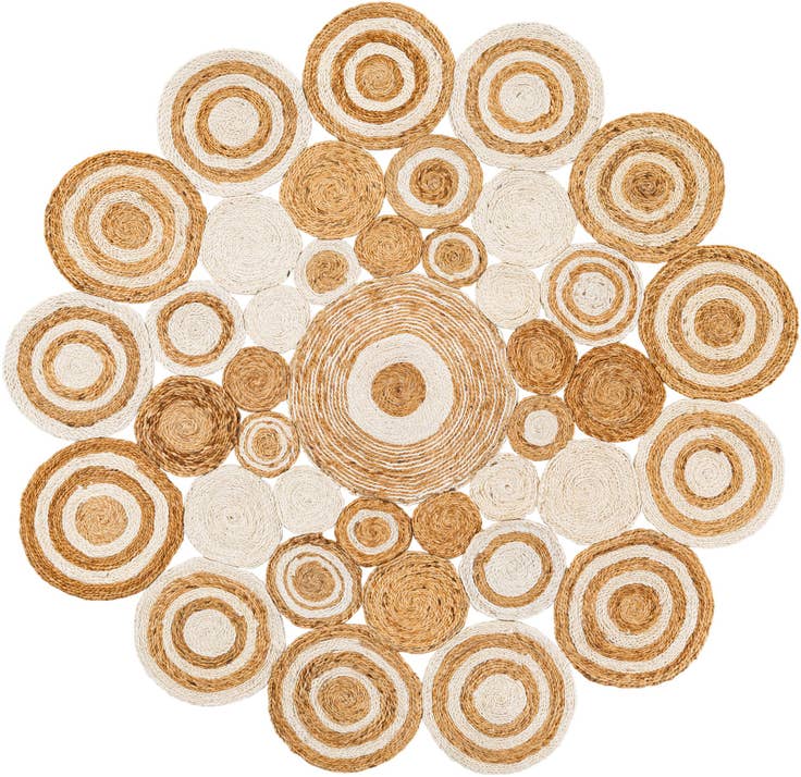 Detail image of 6' 1 x 6' 1 Handmade Braided Jute Round Rug