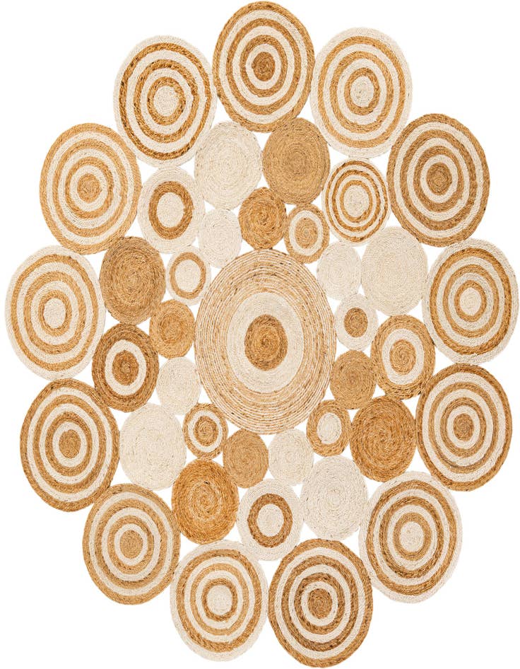 Detail image of 7' 10 x 7' 10  Hand Braided Jute Round Rug