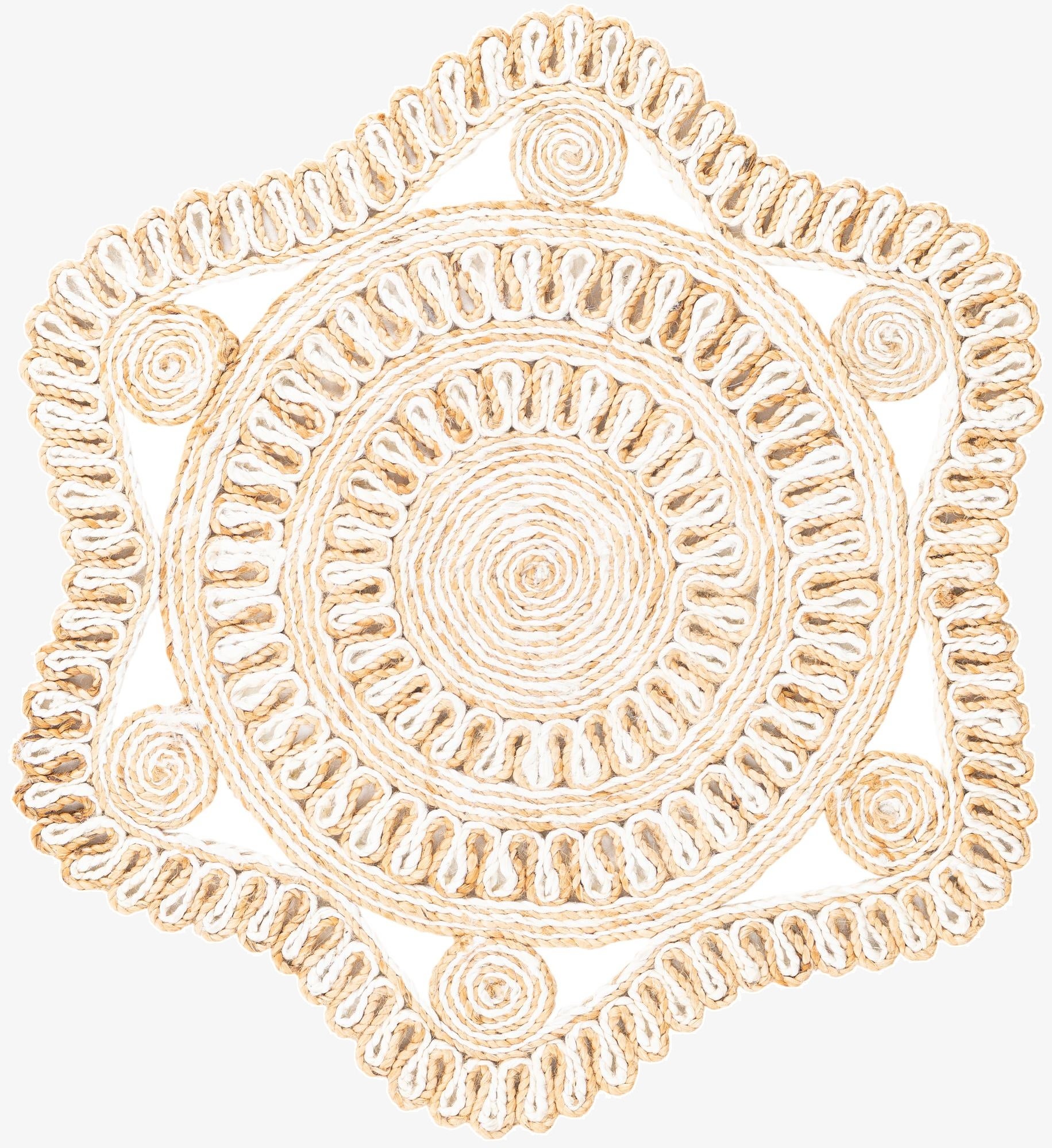 3' 1 x 3' 1  Hand Braided Jute Round Rug