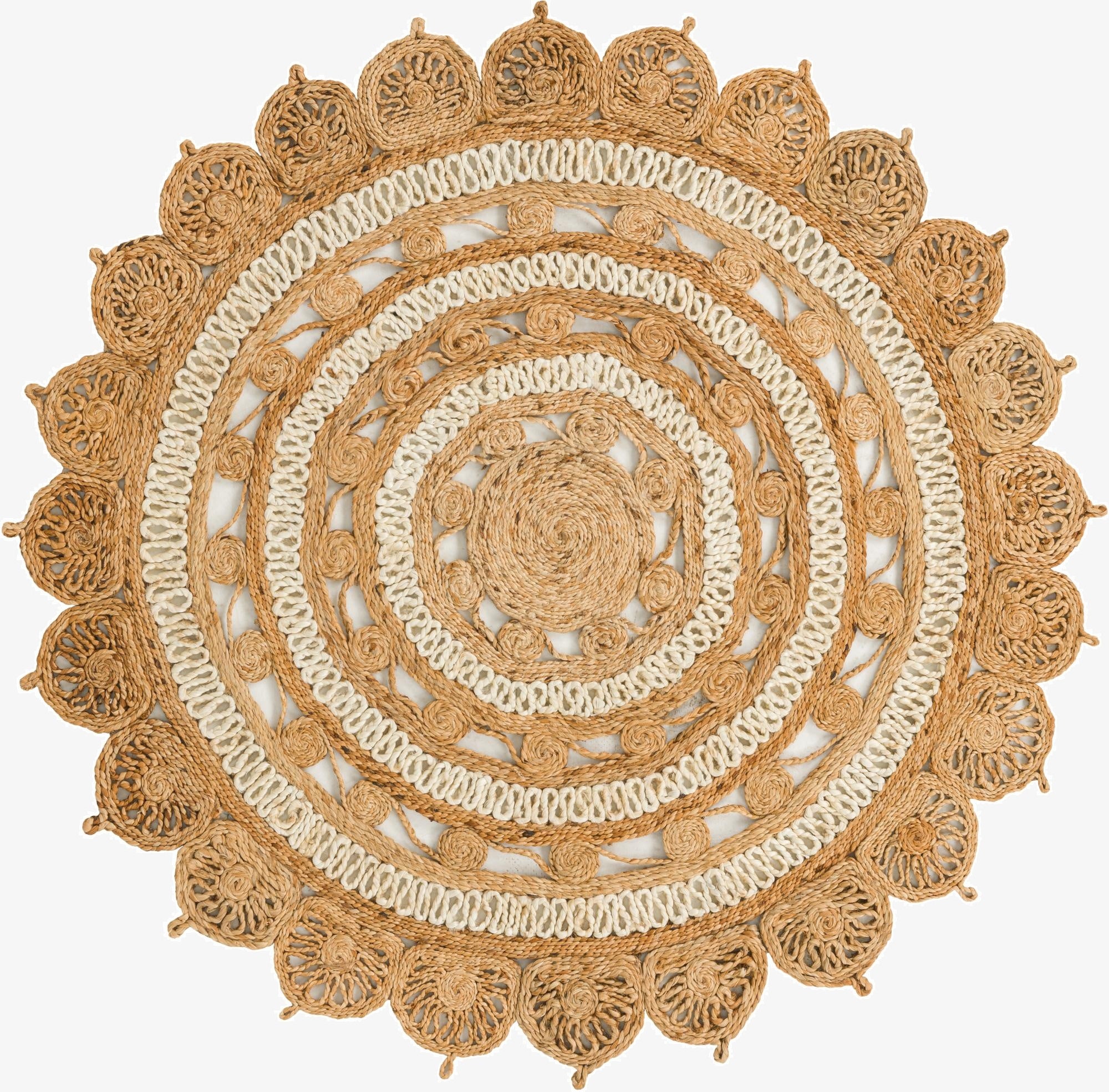 Primary image 5' 1 x 5' 1  Hand Braided Jute Round Rug