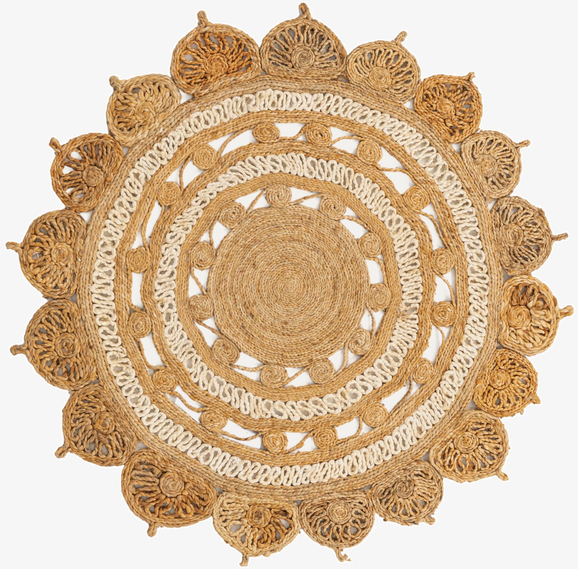 Primary image 4' 1 x 4' 1  Hand Braided Jute Round Rug