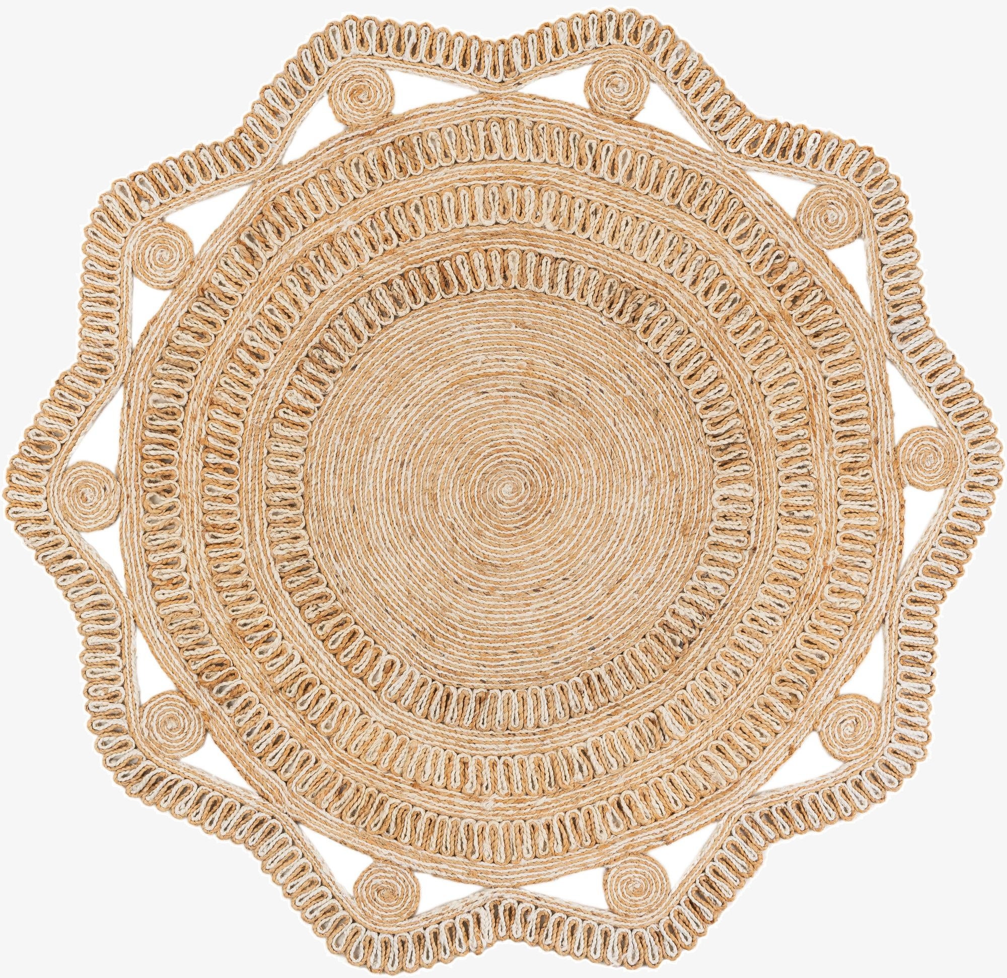 Primary image 6' 1 x 6' 1  Hand Braided Jute Round Rug