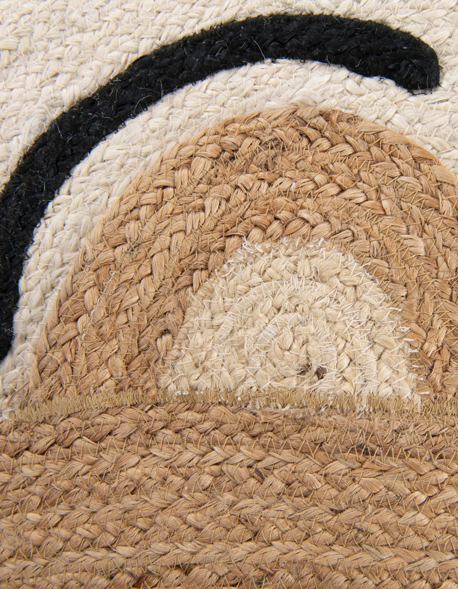 7' 10 x 7' 10 Hand Braided Kids Braided Jute Round Rug