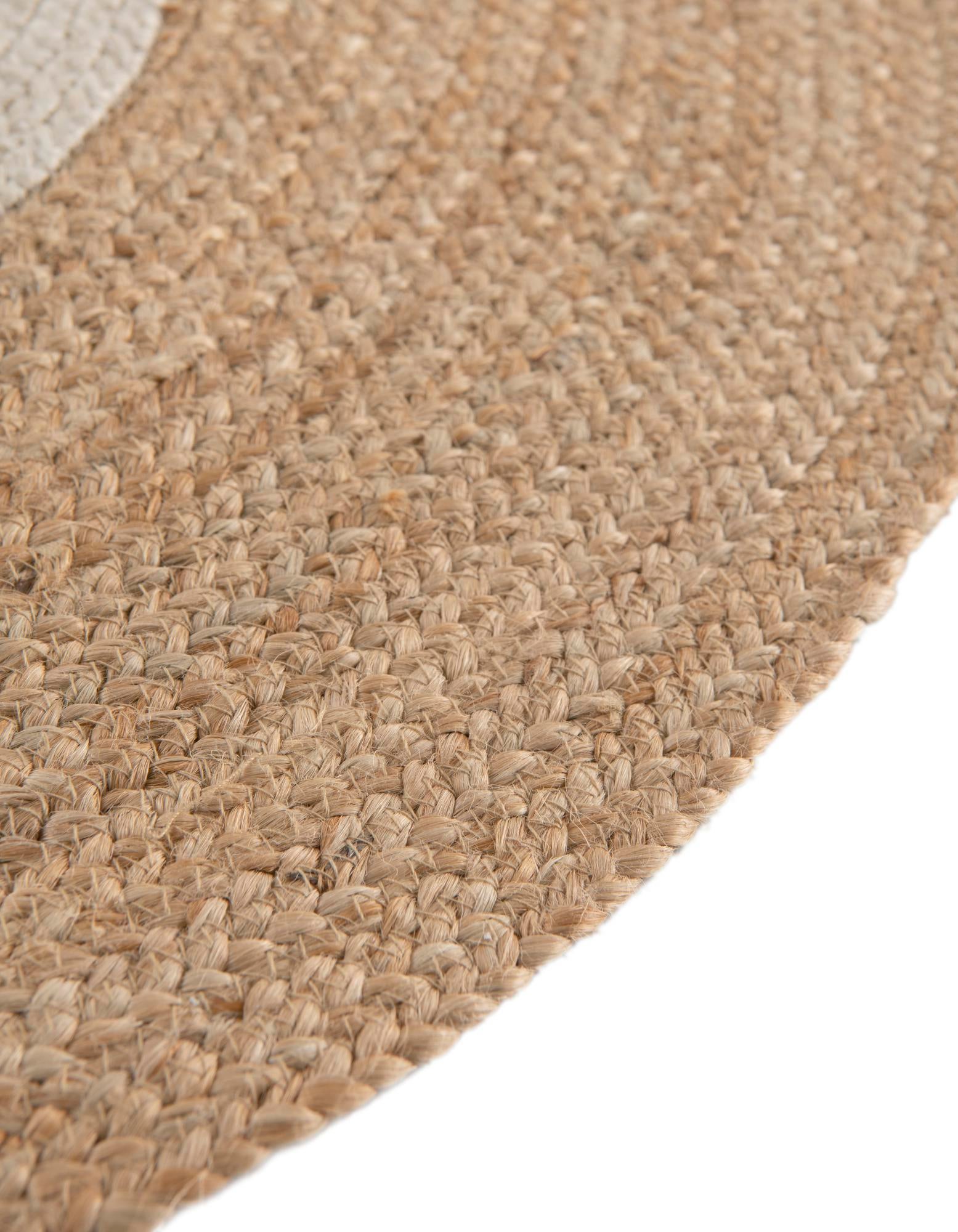 4' 1 x 4' 1 Kids Braided Jute Round Rug