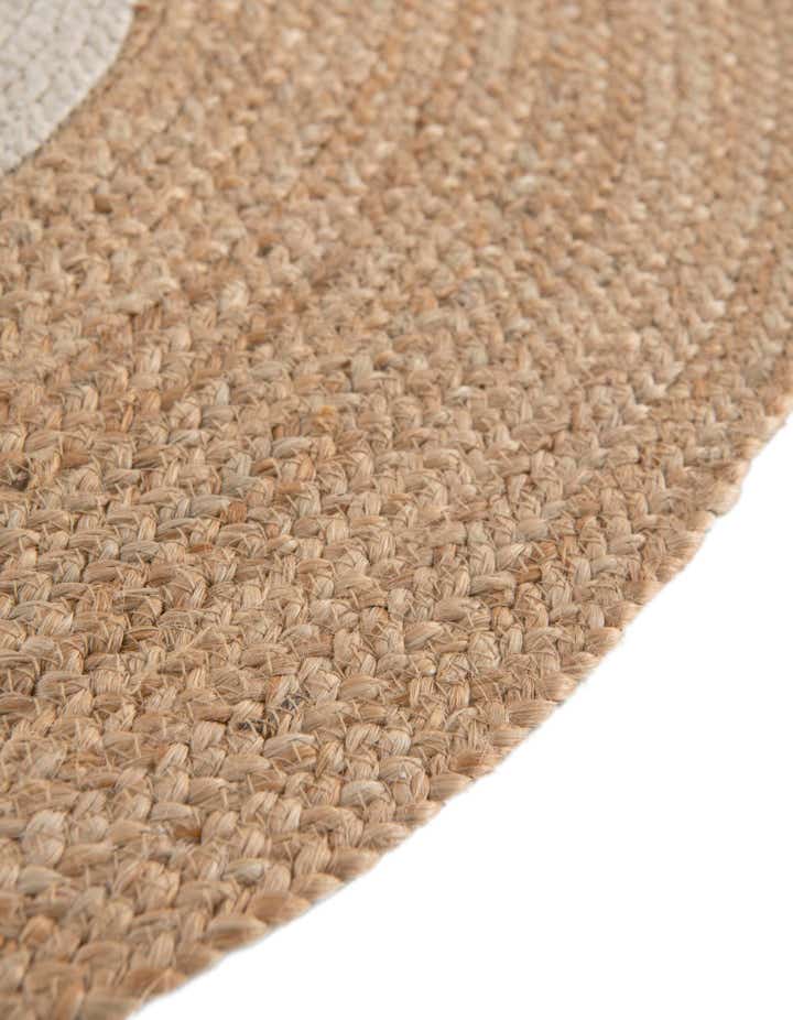 4' 1 x 4' 1 Kids Braided Jute Round Rug