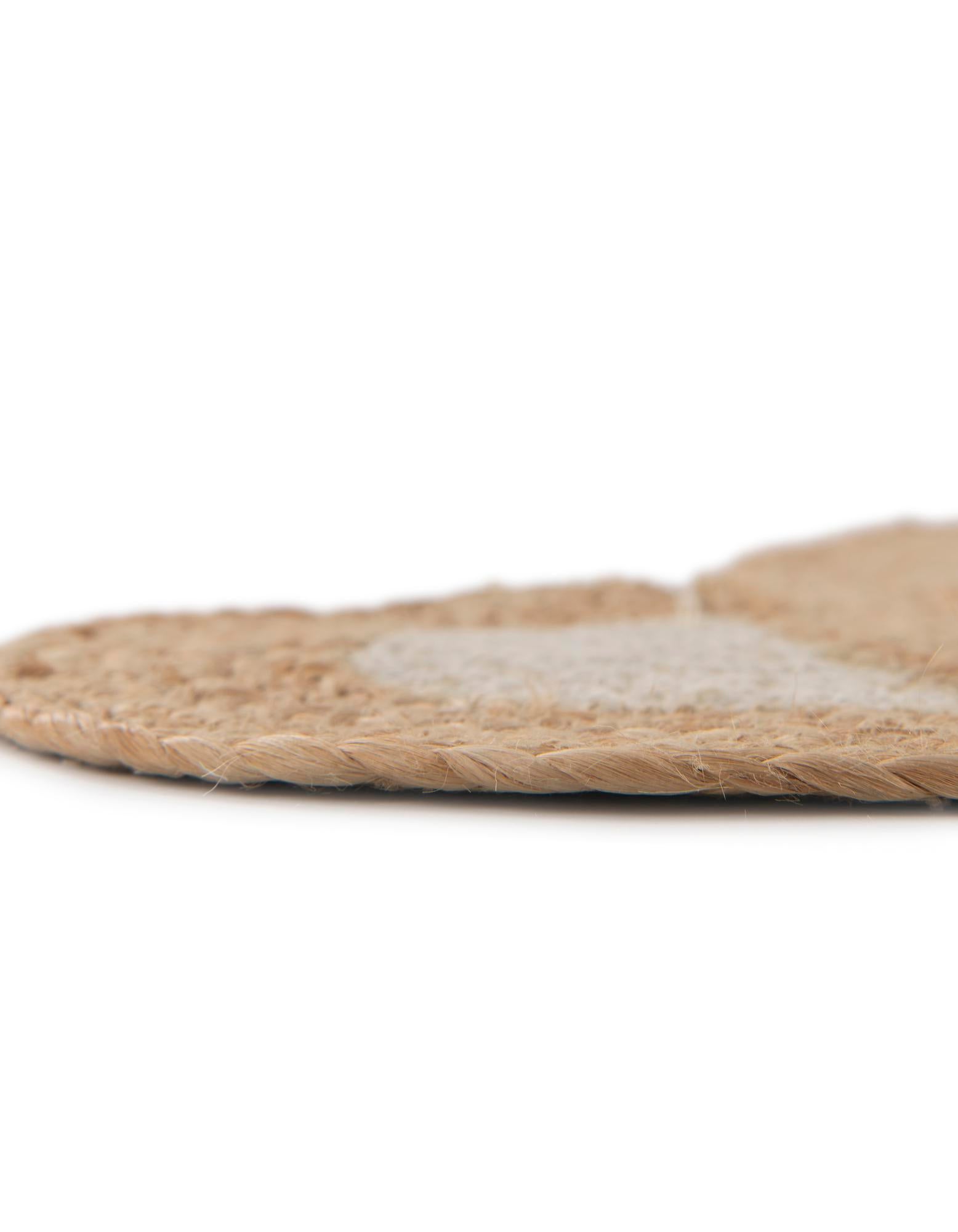 4' 1 x 4' 1 Kids Braided Jute Round Rug