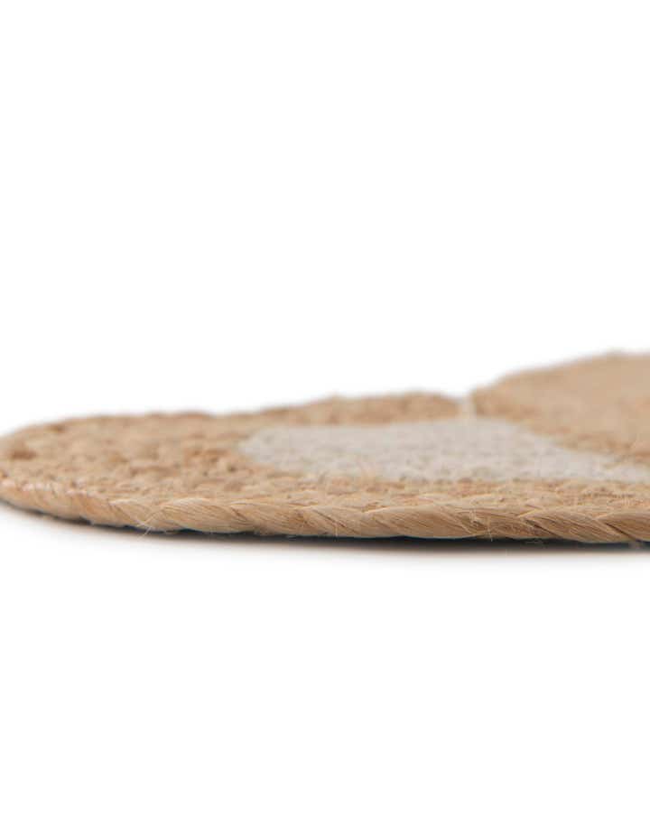 4' 1 x 4' 1 Kids Braided Jute Round Rug