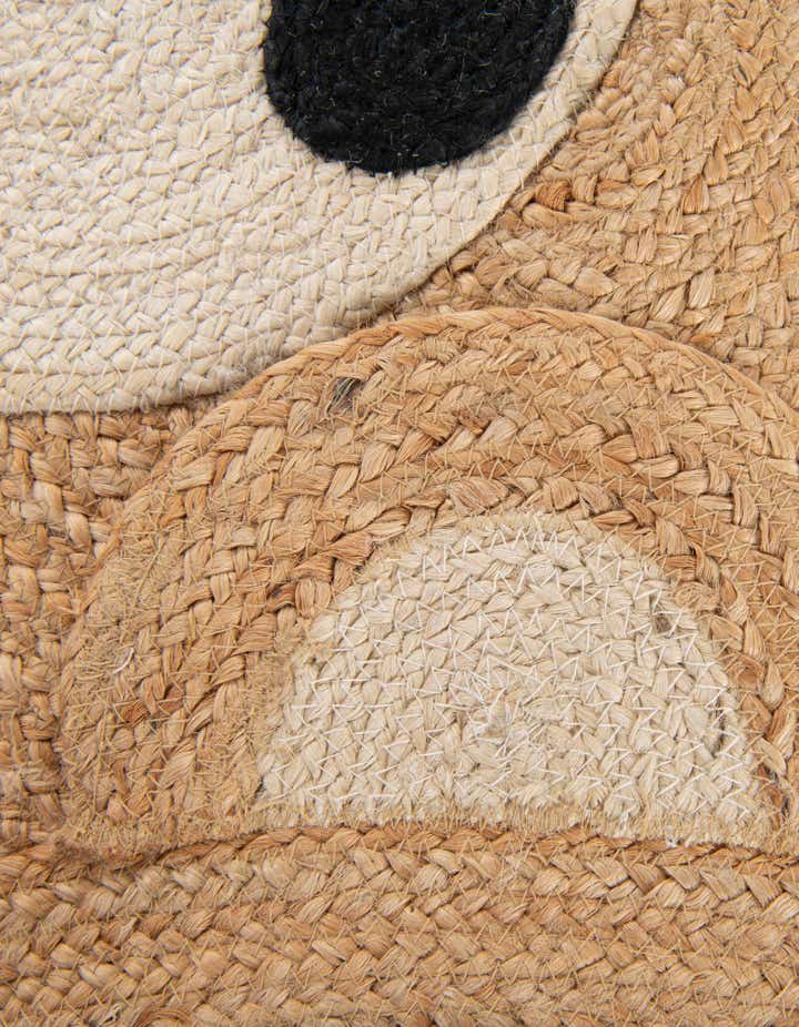 4' 1 x 4' 1 Kids Braided Jute Round Rug