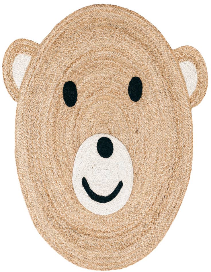 Detail image of 6' 1 x 6' 1  Hand Braided Kids Braided Jute Round Rug