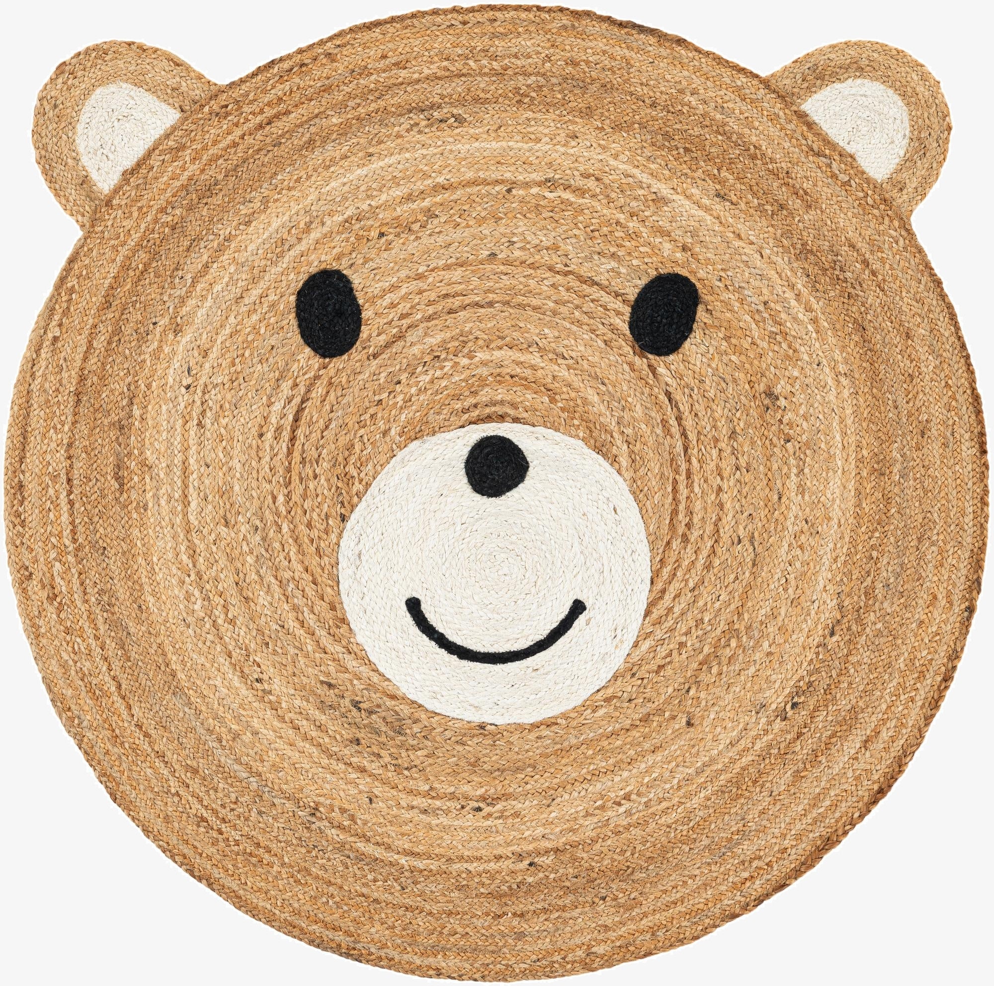 4' 1 x 4' 1 Kids Braided Jute Round Rug