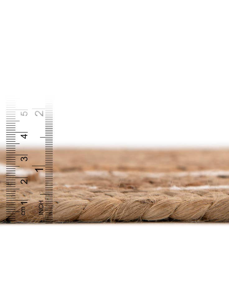 Detail image of 2' 2 x 5'  Hand Braided Jute Runner Rug