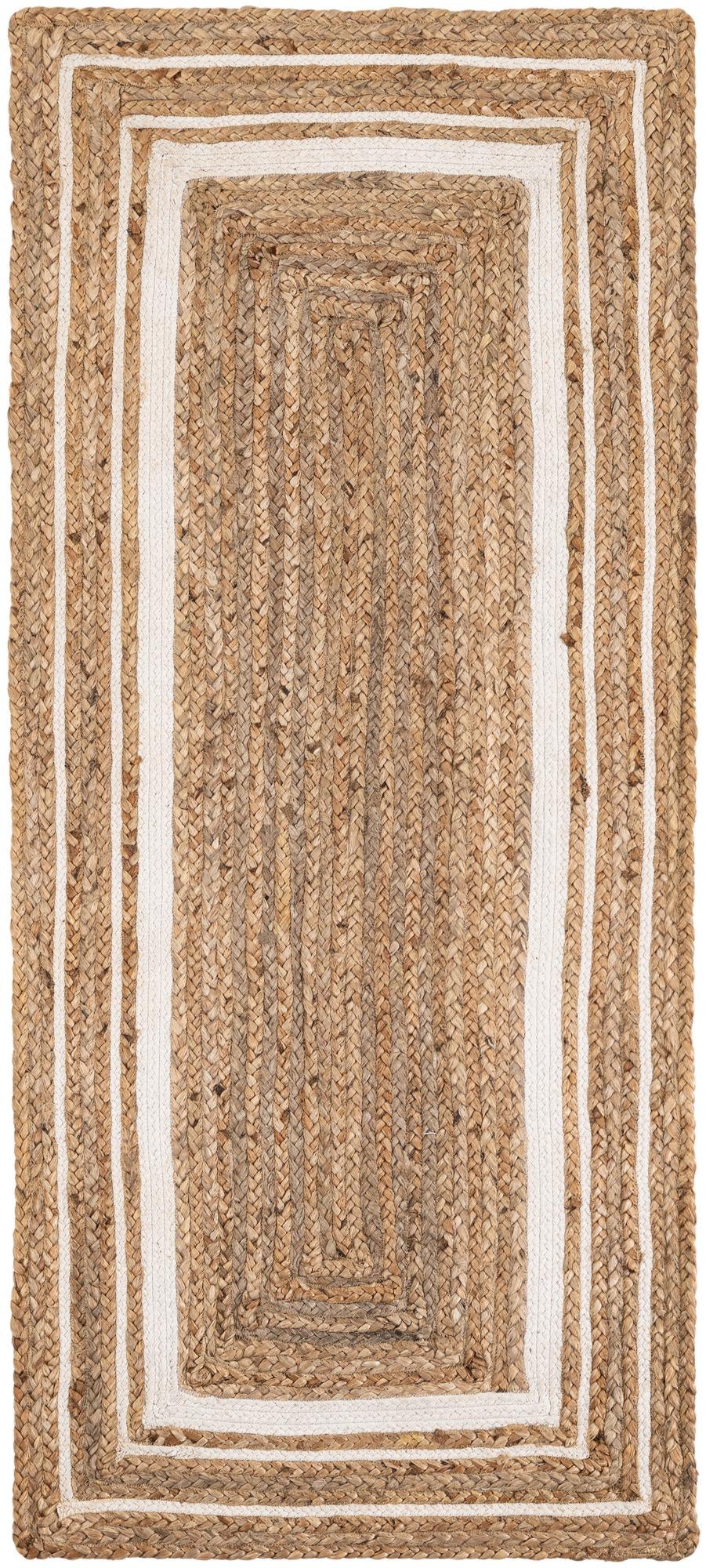 2' 2 x 5'  Hand Braided Jute Runner Rug