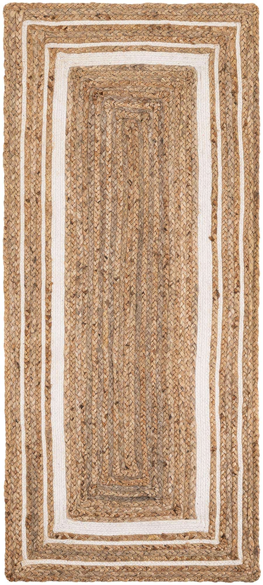 2' 2 x 5' Handmade Braided Jute Runner Rug
