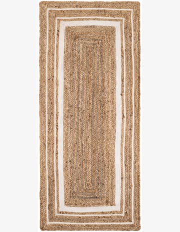 2' 2 x 5' Handmade Braided Jute Runner Rug
