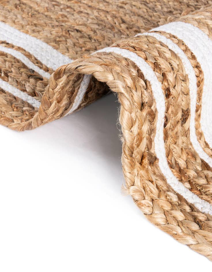 Detail image of 2' 6 x 6' 1  Hand Braided Jute Runner Rug
