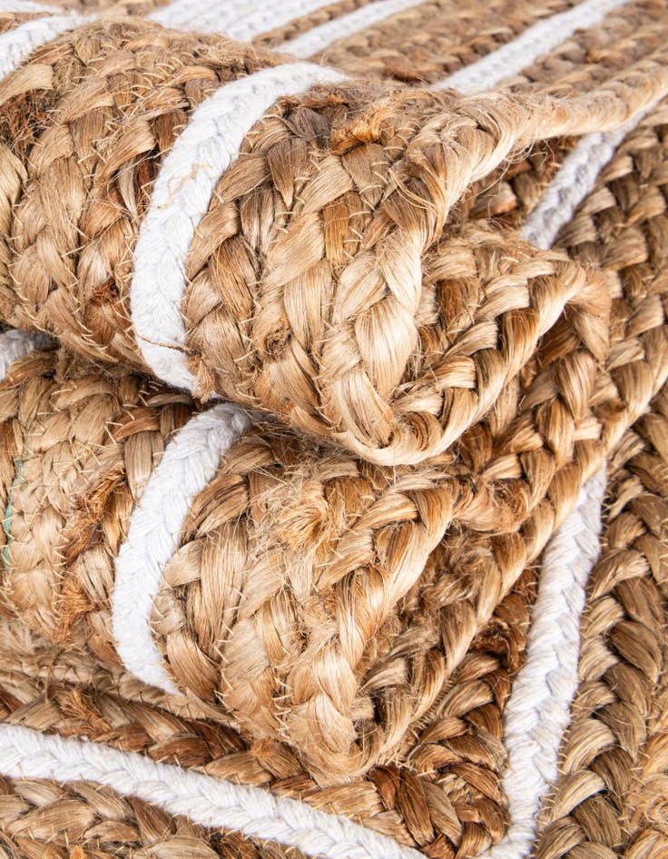 Detail image of 2' 6 x 6' 1  Hand Braided Jute Runner Rug