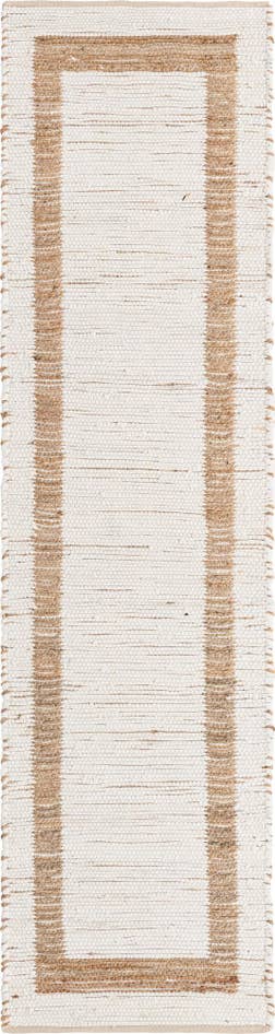 Detailansicht von 80cm x 305cm Handgewebt Chindi Jute Läufer Teppich