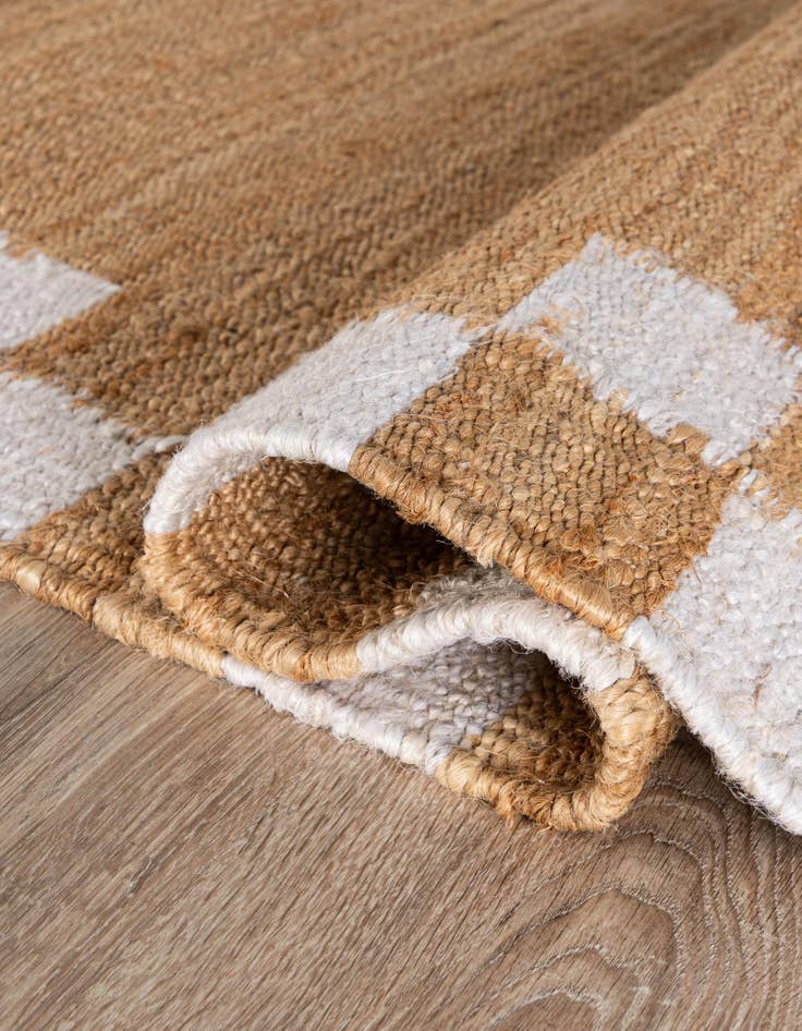 Detail image of 2' x 6' 1  Hand Woven Laurel Handwoven Jute Runner Rug