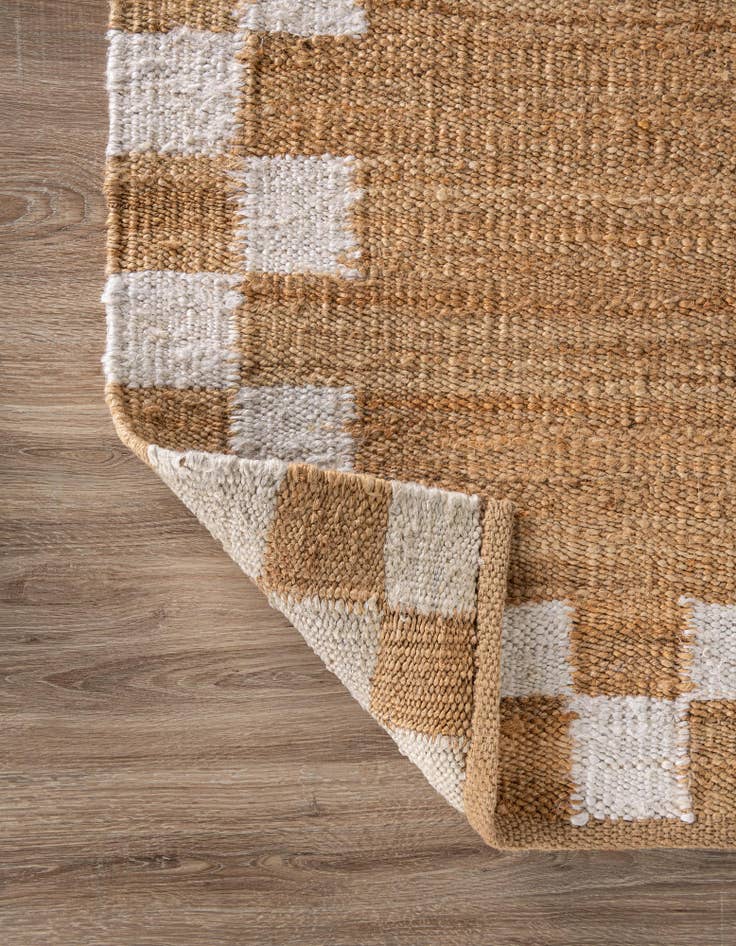 Detail image of 2' x 6' 1 Hand Woven Laurel Handwoven Jute Runner Rug