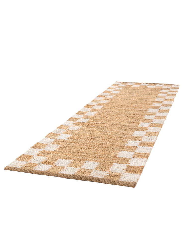 Detail image of 2' x 6' 1  Hand Woven Laurel Handwoven Jute Runner Rug