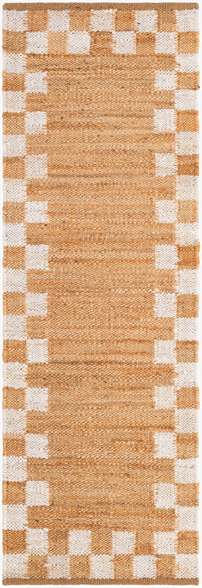 2' x 6' 1  Hand Woven Laurel Handwoven Jute Runner Rug