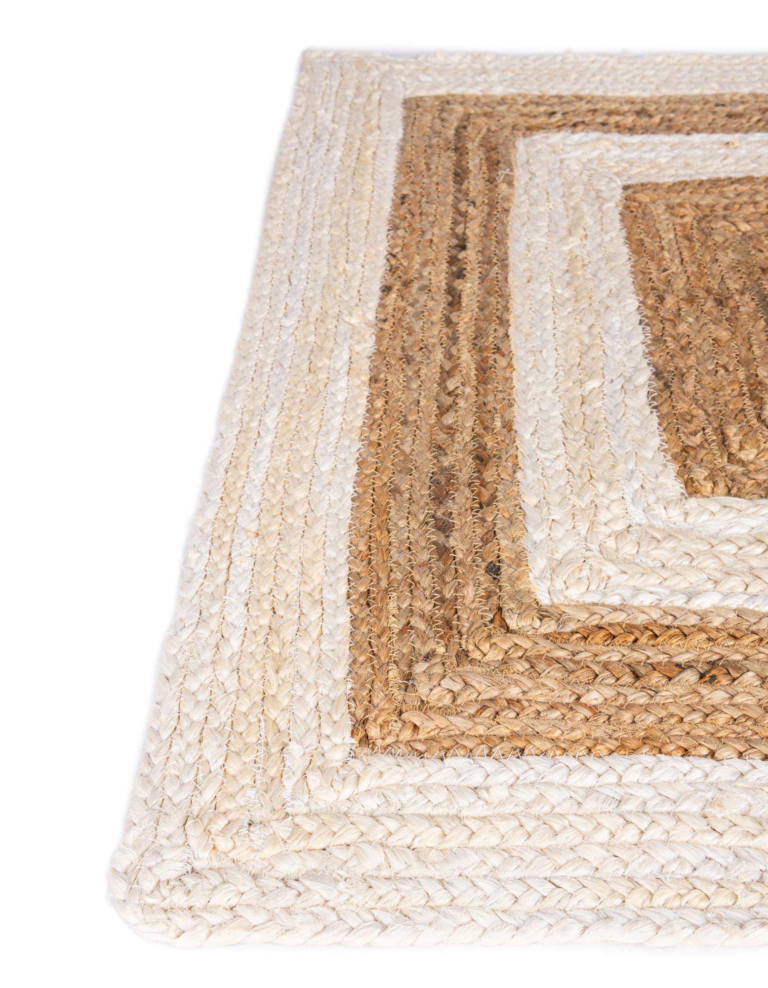 10' x 10' Handmade Braided Jute Square Rug