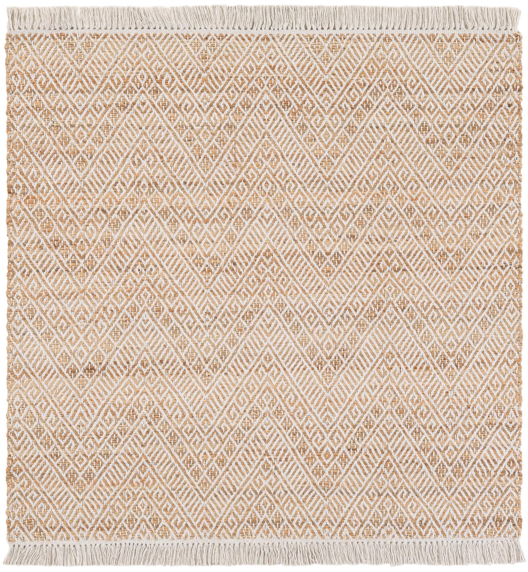 5' 1 x 5' 1 Handmade Braided Jute Square Rug