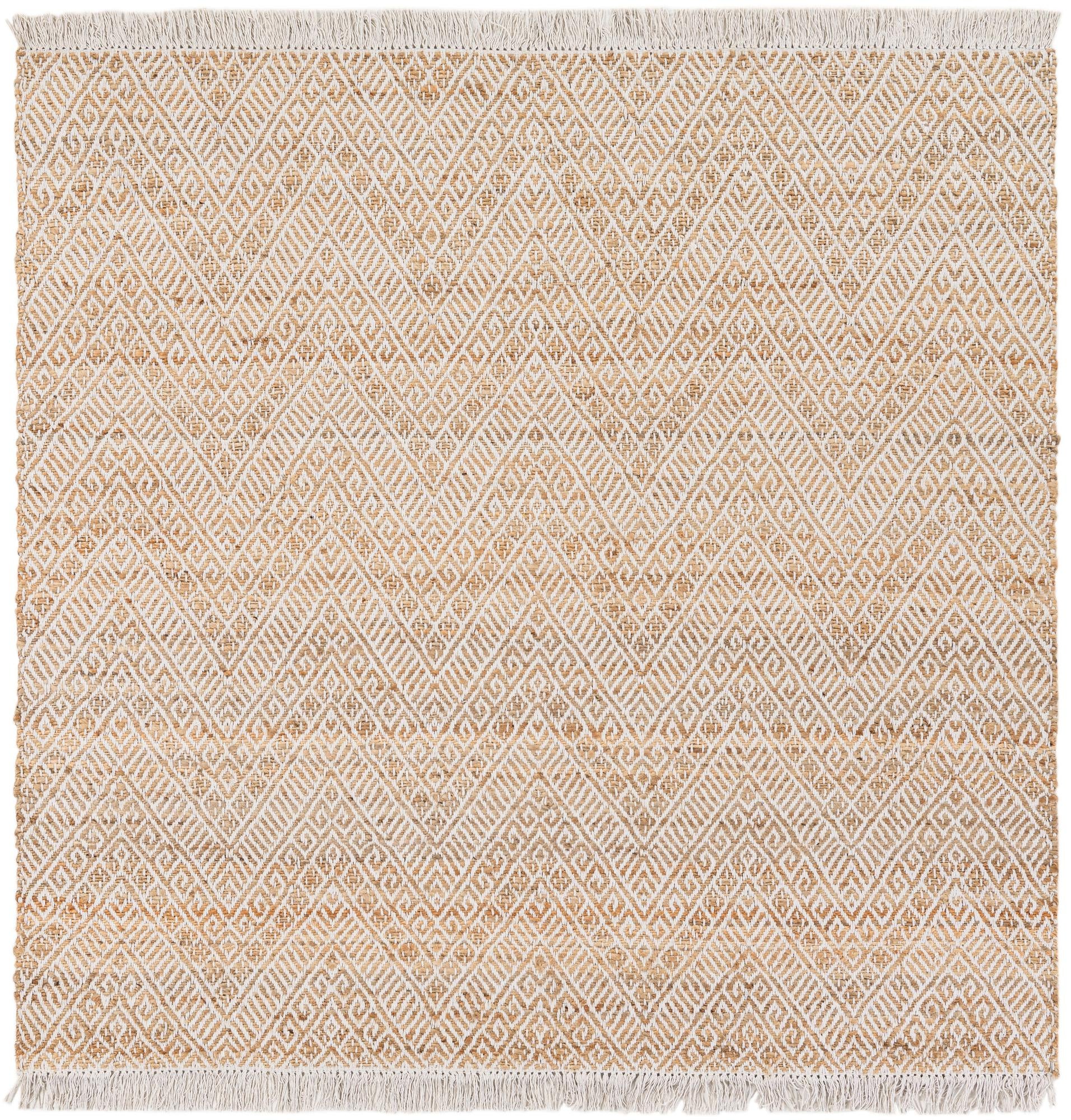6' 1 x 6' 1 Handmade Braided Jute Square Rug