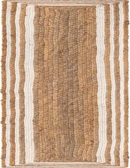 Detail image of 1' 2 x 10'  Hand Braided Jute Table Runner Rug