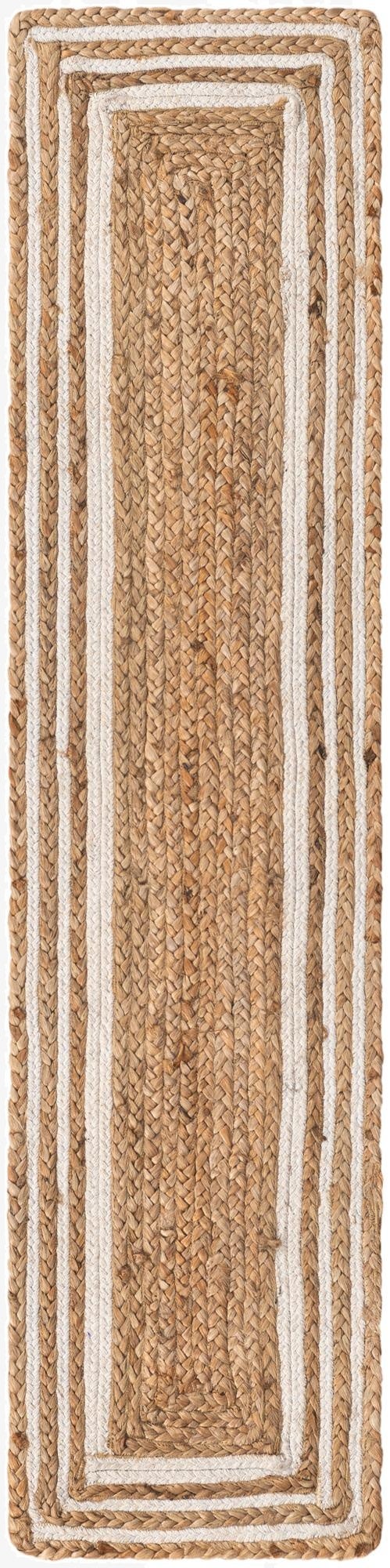 1' 2 x 5' 1  Hand Braided Jute Table Runner Rug