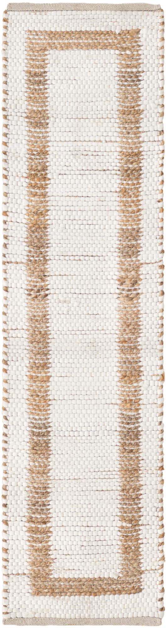 1' 2 x 5' 1 Hand Woven Chindi Jute Table Runner Rug