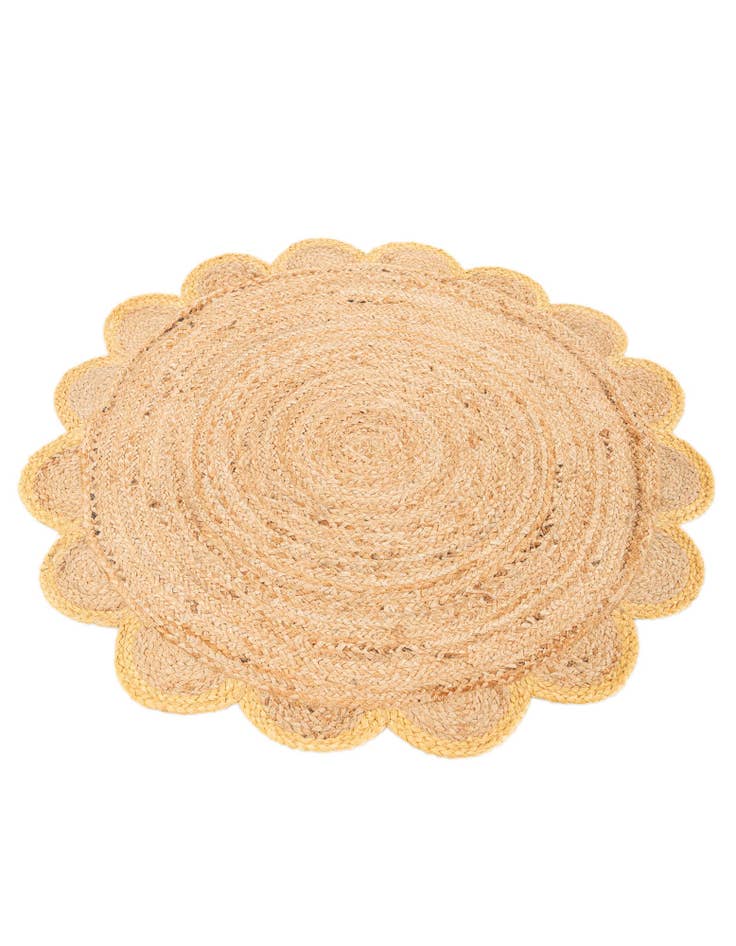 Detail image of 3' x 3' Handmade Braided Jute Round Rug