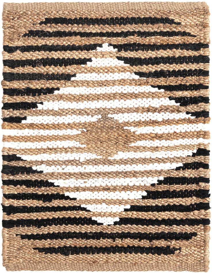 Detail image of 2' 2 x 3' 1 Hand Woven Chindi Jute Rug