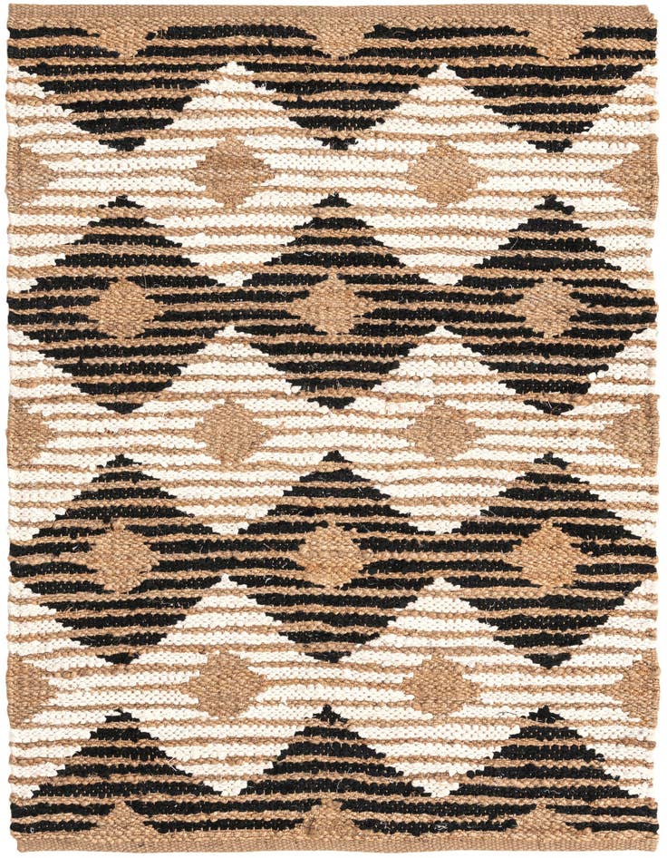 Detail image of 4' 1 x 6' 1 Hand Woven Chindi Jute Rug