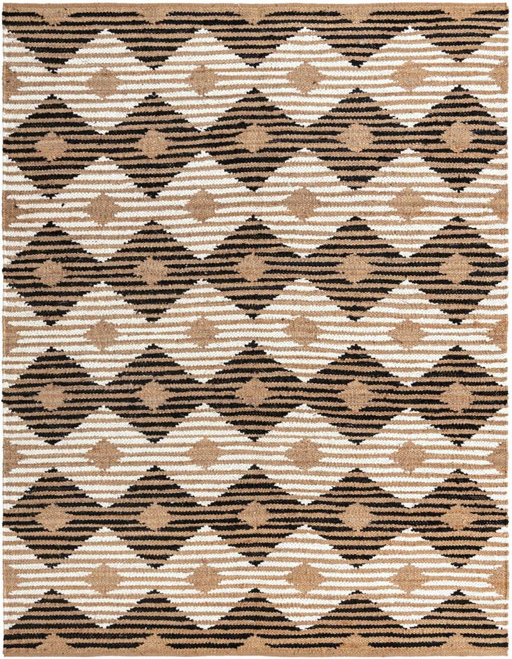 Detail image of 9' x 12' Hand Woven Chindi Jute Rug