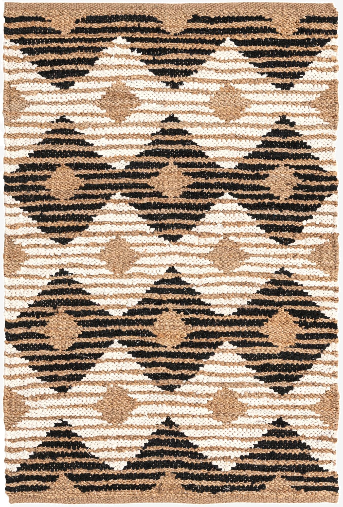 4' 1 x 6' 1  Hand Woven Chindi Jute Rug