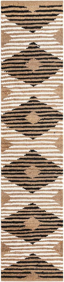 Detail image of 2' 7 x 12' Hand Woven Chindi Jute Runner Rug