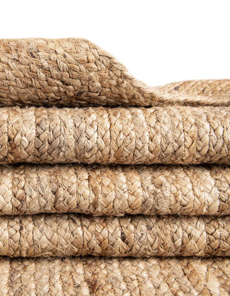Detail image of 3' 1 x 6' 1 Handmade Braided Jute Hearth Rug