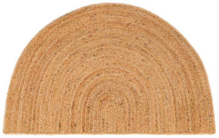 2' 7 x 4' 1 Handmade Braided Jute Hearth Rug