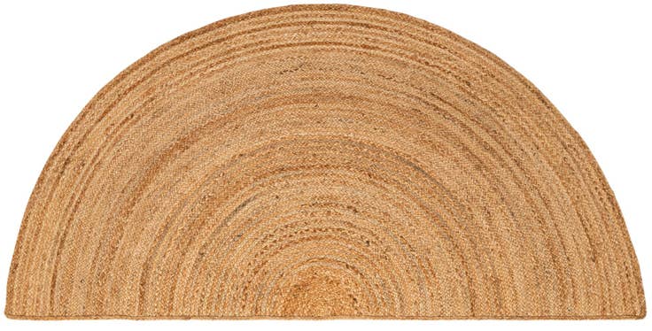 Detail image of 3' 1 x 6' 1 Handmade Braided Jute Hearth Rug