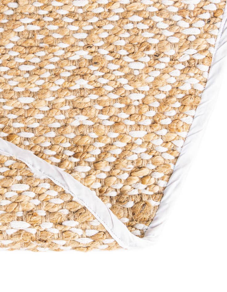Detail image of 3' x 6' Hand Woven Braided Jute Hearth Rug