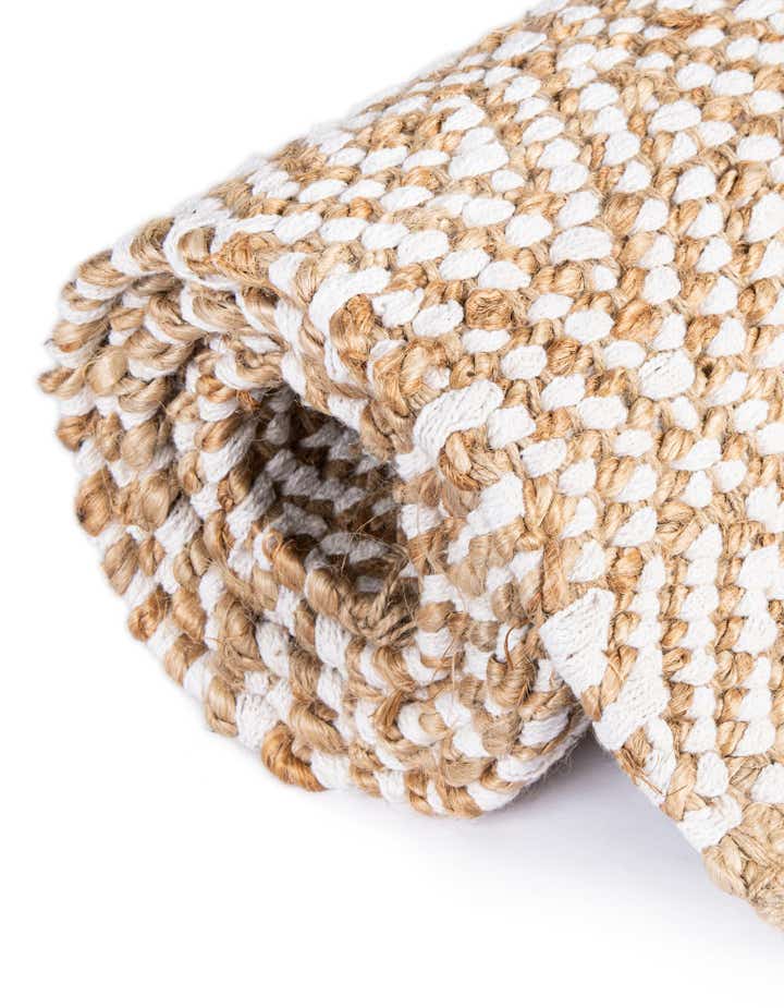 3' x 6' Hand Woven Braided Jute Hearth Rug