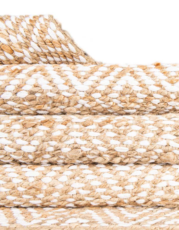 3' x 6' Hand Woven Braided Jute Hearth Rug