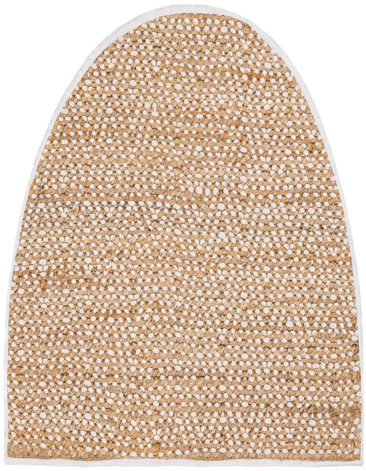 Detail image of 2' 2 x 3' 7  Hand Woven Braided Jute Hearth Rug